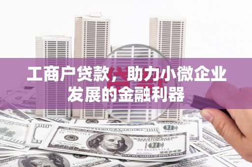 鹤庆工商户贷款，助力小微企业发展的金融利器