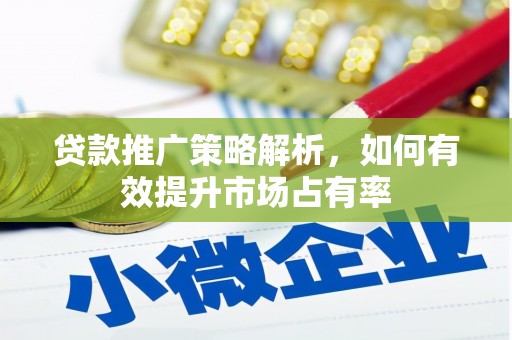 鹤庆贷款推广策略解析，如何有效提升市场占有率