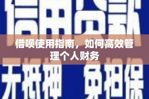鹤庆借呗使用指南，如何高效管理个人财务