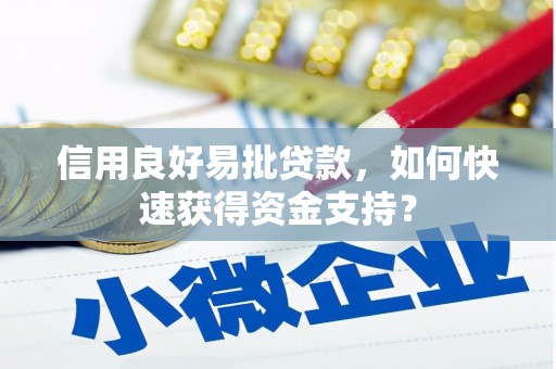 鹤庆信用良好易批贷款，如何快速获得资金支持？