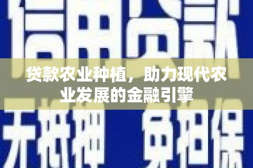 鹤庆贷款农业种植，助力现代农业发展的金融引擎
