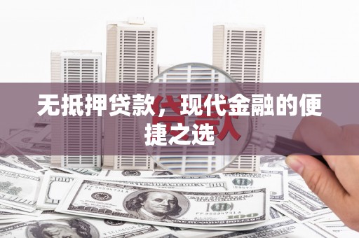 鹤庆无抵押贷款，现代金融的便捷之选