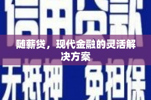 鹤庆随薪贷，现代金融的灵活解决方案