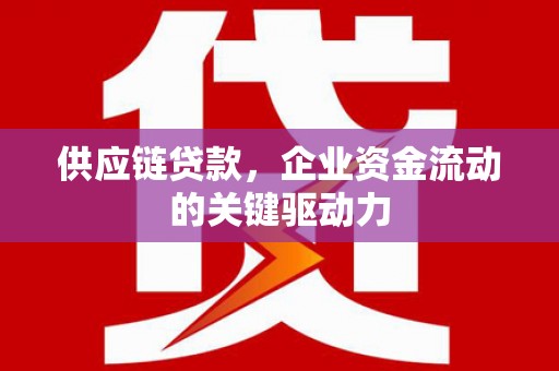 鹤庆供应链贷款，企业资金流动的关键驱动力