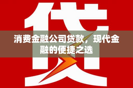 鹤庆消费金融公司贷款，现代金融的便捷之选