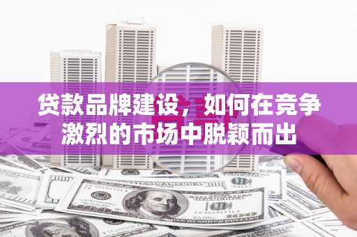 鹤庆贷款品牌建设，如何在竞争激烈的市场中脱颖而出