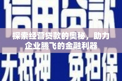 鹤庆探索经营贷款的奥秘，助力企业腾飞的金融利器