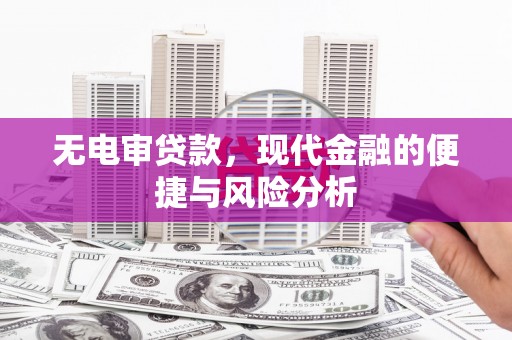 鹤庆无电审贷款，现代金融的便捷与风险分析