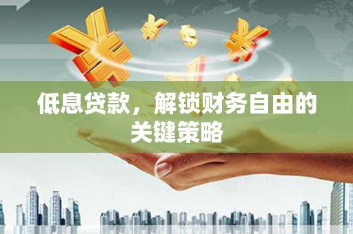 鹤庆低息贷款，解锁财务自由的关键策略