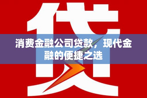 鹤庆消费金融公司贷款，现代金融的便捷之选