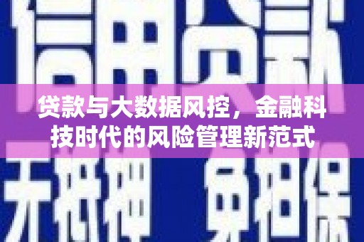 鹤庆贷款与大数据风控，金融科技时代的风险管理新范式