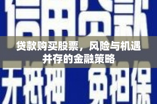 鹤庆贷款购买股票，风险与机遇并存的金融策略