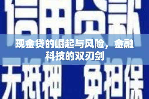 鹤庆现金贷的崛起与风险，金融科技的双刃剑