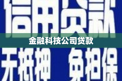 鹤庆金融科技公司贷款