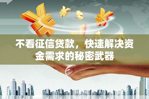 鹤庆不看征信贷款，快速解决资金需求的秘密武器