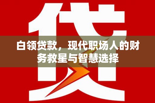 鹤庆白领贷款，现代职场人的财务救星与智慧选择