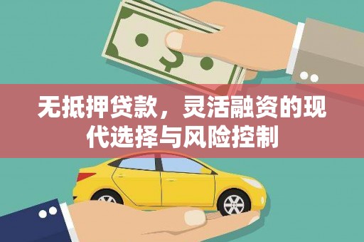 鹤庆无抵押贷款，灵活融资的现代选择与风险控制