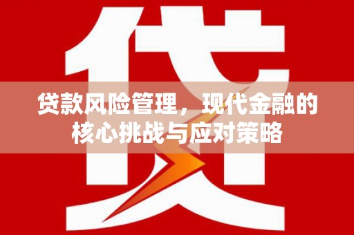 鹤庆贷款风险管理，现代金融的核心挑战与应对策略