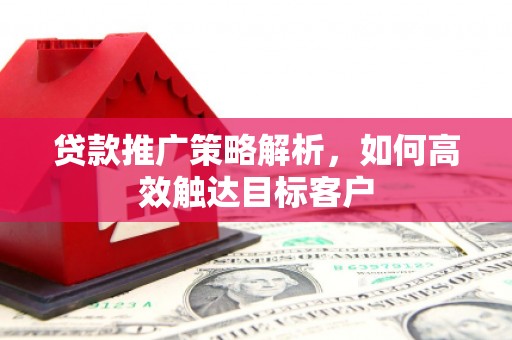 鹤庆贷款推广策略解析，如何高效触达目标客户