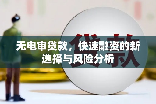 鹤庆无电审贷款，快速融资的新选择与风险分析
