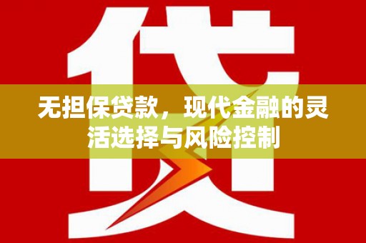 鹤庆无担保贷款，现代金融的灵活选择与风险控制