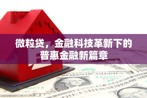 鹤庆微粒贷，金融科技革新下的普惠金融新篇章