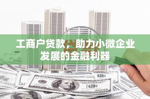 鹤庆工商户贷款，助力小微企业发展的金融利器