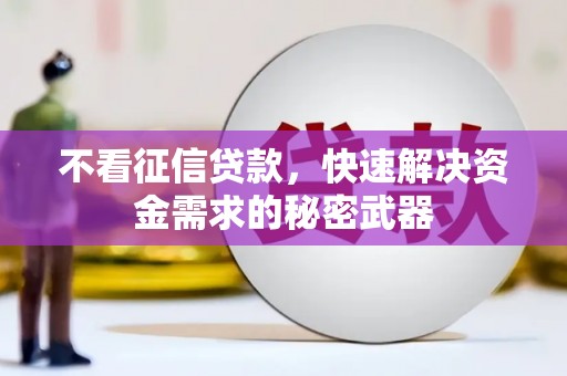 鹤庆不看征信贷款，快速解决资金需求的秘密武器
