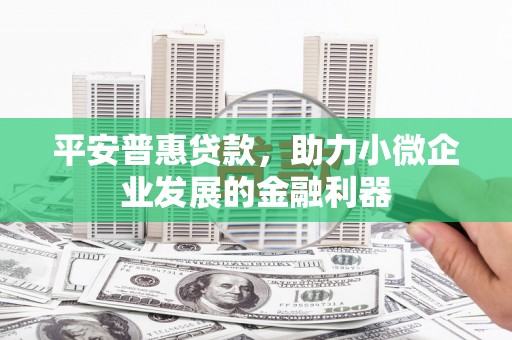 鹤庆平安普惠贷款，助力小微企业发展的金融利器