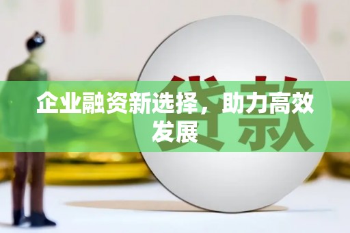 鹤庆企业融资新选择，助力高效发展